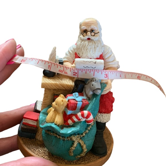 Vintage 1993 Santa Claus Saint Nicholas Christmas List Statue - Picture 10 of 11